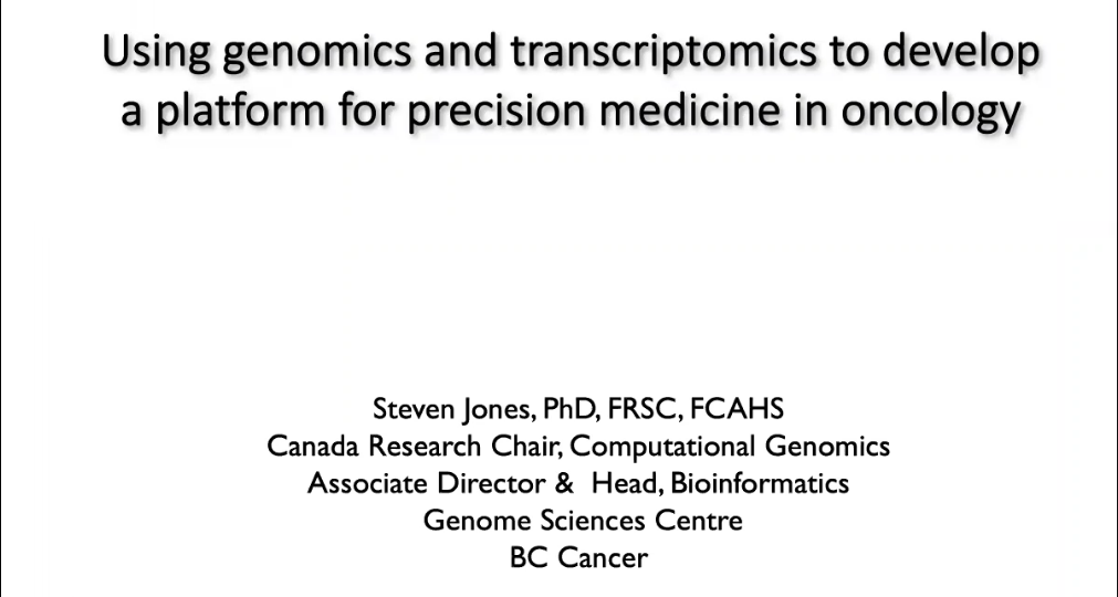 ICG-15 | Using Genomics and Transcriptomics to Develop a Platform for Precision Medicine in Oncology
