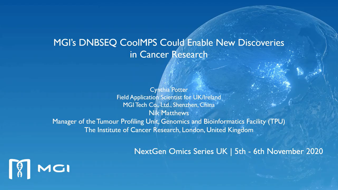 NextGen Omics Series | MGI's DNBSEQ CoolMPS Could Enable New Discoveries in Cancer Research
